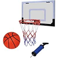 vidaXL Juego Mini de Aro de Baloncesto de Interior con Pelota y Bomba Canasta